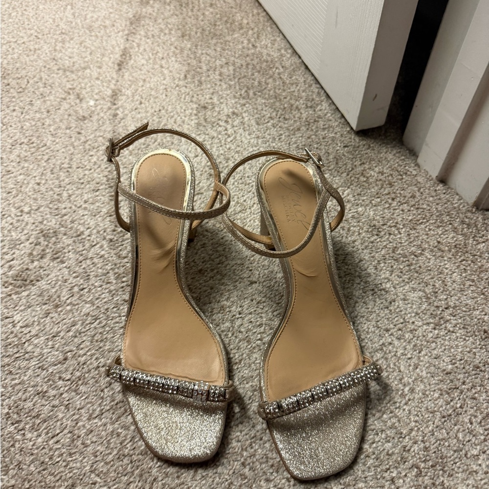 Elegant Silver Strappy Sandals